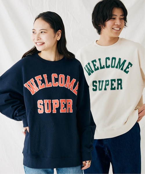 JOURNAL STANDARD（ジャーナルスタンダード）の「”WEB限定”【MISHIMA MART/ミシママート】ウェルカム スーパー スウェット（スウェット・メンズ・ネイビー/グリーン/パープル/ホワイト/イエロー・LARGE/MEDIUM/X-LARGE）」の7枚目の写真