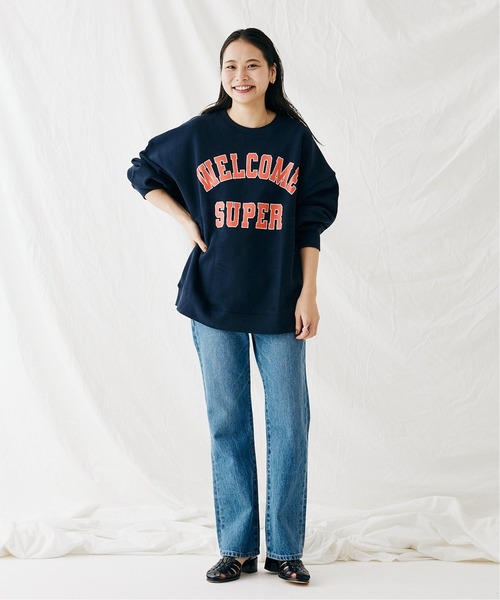 JOURNAL STANDARD（ジャーナルスタンダード）の「”WEB限定”【MISHIMA MART/ミシママート】ウェルカム スーパー スウェット（スウェット・メンズ・ネイビー/グリーン/パープル/ホワイト/イエロー・LARGE/MEDIUM/X-LARGE）」の6枚目の写真