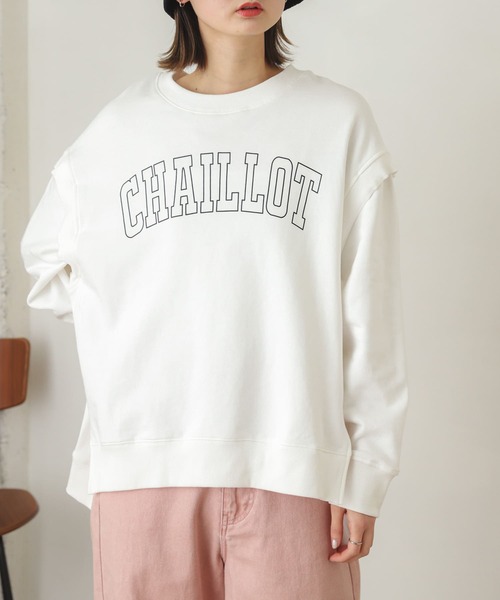 SENSE OF PLACE by URBAN RESEARCH（センスオブプレイスバイアーバンリサーチ）の「2WAYロゴスウェットシャツ（スウェット・レディース・オフホワイト/ネイビー/オレンジ・ONE）」の2枚目の写真