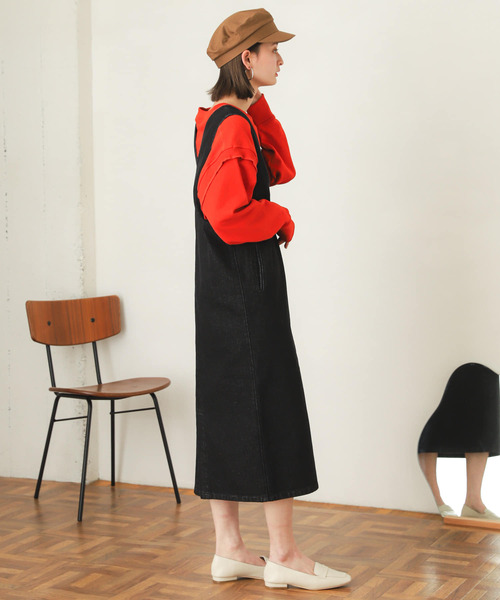 SENSE OF PLACE by URBAN RESEARCH（センスオブプレイスバイアーバンリサーチ）の「2WAYロゴスウェットシャツ（スウェット・レディース・オフホワイト/ネイビー/オレンジ・ONE）」の13枚目の写真