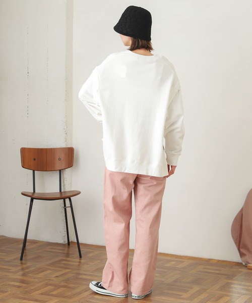 SENSE OF PLACE by URBAN RESEARCH（センスオブプレイスバイアーバンリサーチ）の「2WAYロゴスウェットシャツ（スウェット・レディース・オフホワイト/ネイビー/オレンジ・ONE）」の14枚目の写真