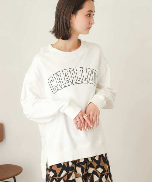 SENSE OF PLACE by URBAN RESEARCH（センスオブプレイスバイアーバンリサーチ）の「2WAYロゴスウェットシャツ（スウェット・レディース・オフホワイト/ネイビー/オレンジ・ONE）」の8枚目の写真