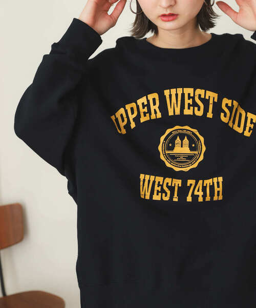 SENSE OF PLACE by URBAN RESEARCH（センスオブプレイスバイアーバンリサーチ）の「2WAYロゴスウェットシャツ（スウェット・レディース・オフホワイト/ネイビー/オレンジ・ONE）」の10枚目の写真