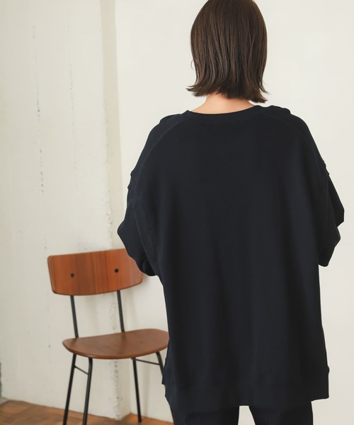 SENSE OF PLACE by URBAN RESEARCH（センスオブプレイスバイアーバンリサーチ）の「2WAYロゴスウェットシャツ（スウェット・レディース・オフホワイト/ネイビー/オレンジ・ONE）」の18枚目の写真