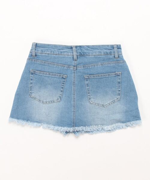 anap mimpi（アナップミンピ）の「フリンジカットデニムスカパン（デニムスカート・レディース・ブルー・S/M）」の2枚目の写真