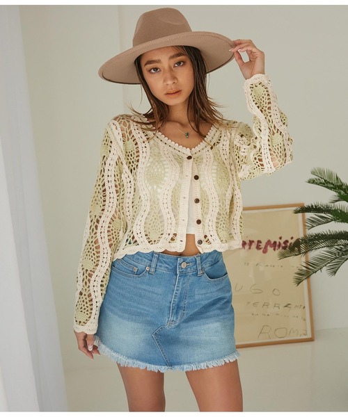 anap mimpi（アナップミンピ）の「フリンジカットデニムスカパン（デニムスカート・レディース・ブルー・S/M）」の6枚目の写真