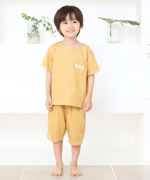 MAKE YOUR DAY（メイクユアデイ）の「リラックススーツ■100～140cm（ルームウェア/パジャマ・キッズ・エメラルド/サックスブルー/イエロー・120/140/100/130/110）」の3枚目の写真