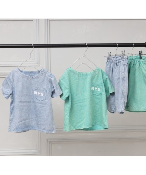 MAKE YOUR DAY（メイクユアデイ）の「リラックススーツ■100～140cm（ルームウェア/パジャマ・キッズ・エメラルド/サックスブルー/イエロー・120/140/100/130/110）」の2枚目の写真
