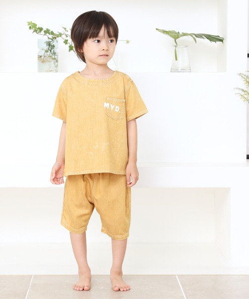 MAKE YOUR DAY（メイクユアデイ）の「リラックススーツ■100～140cm（ルームウェア/パジャマ・キッズ・エメラルド/サックスブルー/イエロー・120/140/100/130/110）」の4枚目の写真