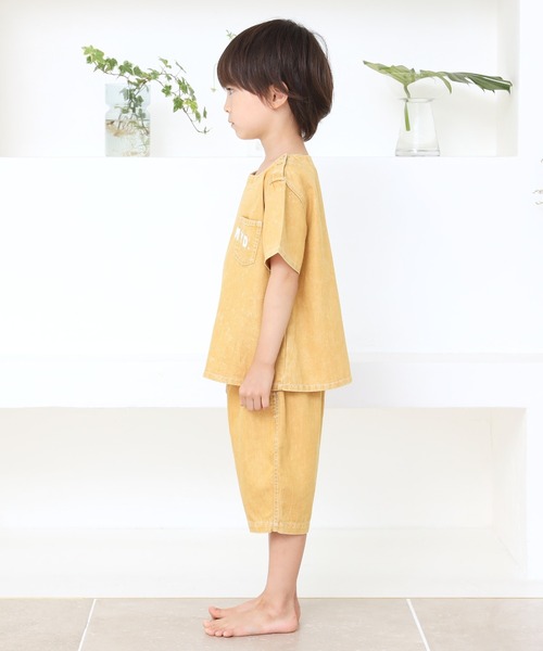 MAKE YOUR DAY（メイクユアデイ）の「リラックススーツ■100～140cm（ルームウェア/パジャマ・キッズ・エメラルド/サックスブルー/イエロー・120/140/100/130/110）」の5枚目の写真