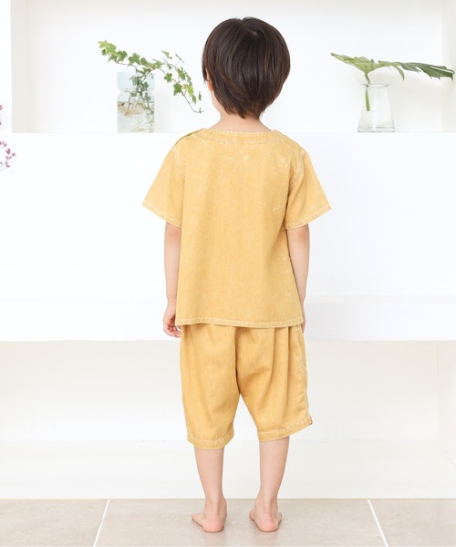 MAKE YOUR DAY（メイクユアデイ）の「リラックススーツ■100～140cm（ルームウェア/パジャマ・キッズ・エメラルド/サックスブルー/イエロー・120/140/100/130/110）」の6枚目の写真