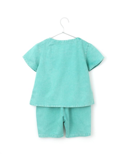 MAKE YOUR DAY（メイクユアデイ）の「リラックススーツ■100～140cm（ルームウェア/パジャマ・キッズ・エメラルド/サックスブルー/イエロー・120/140/100/130/110）」の9枚目の写真