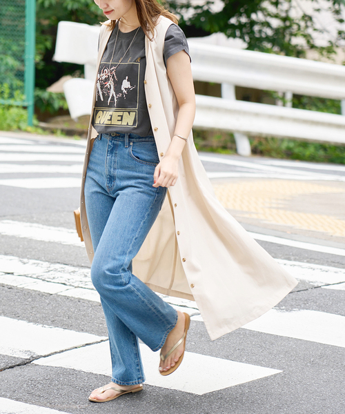 セール】リネンブレンドロングジレワンピース（ワンピース