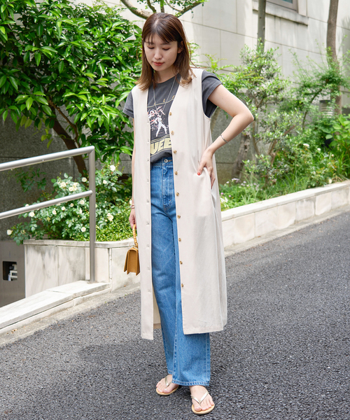 ETRE TOKYO リネン ダブルロングジレ ワンピース Oggi掲載 ETRE TOKYO リネン ダブルロングジレ ワンピース Oggi掲載