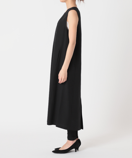 JOURNAL STANDARD（ジャーナルスタンダード）の「リネンブレンドロングジレワンピース（ワンピース・レディース・ベージュ/ブラック・FREE）」の17枚目の写真