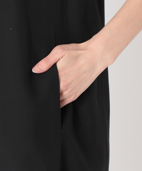 JOURNAL STANDARD（ジャーナルスタンダード）の「リネンブレンドロングジレワンピース（ワンピース・レディース・ベージュ/ブラック・FREE）」の22枚目の写真