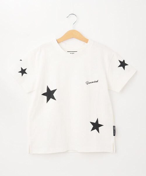 BASECONTROL（ベースコントロール）の「◆KIDS コットン天竺 ランダムスター 半袖Tシャツ（Tシャツ/カットソー・キッズ・ライトブルー/アイボリー/ブラック/ダークグレー・14/12/11/13）」の2枚目の写真