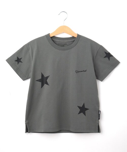 BASECONTROL（ベースコントロール）の「◆KIDS コットン天竺 ランダムスター 半袖Tシャツ（Tシャツ/カットソー・キッズ・ライトブルー/アイボリー/ブラック/ダークグレー・14/12/11/13）」の3枚目の写真