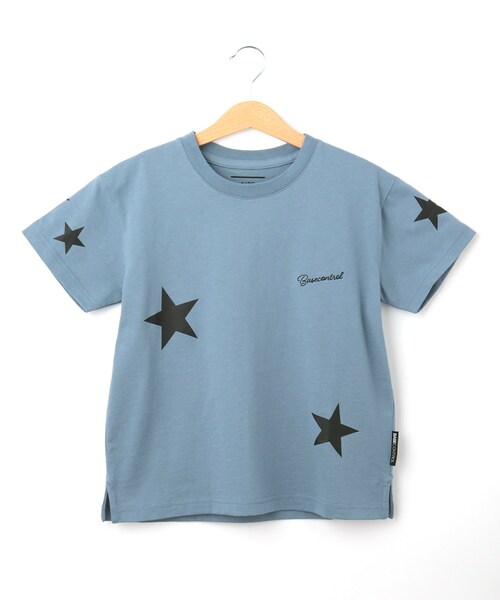 BASECONTROL（ベースコントロール）の「◆KIDS コットン天竺 ランダムスター 半袖Tシャツ（Tシャツ/カットソー・キッズ・ライトブルー/アイボリー/ブラック/ダークグレー・14/12/11/13）」の4枚目の写真