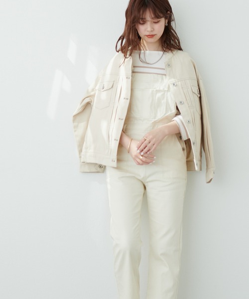 natural couture(ナチュラルクチュール)の「ルーズなリラックス感。大人のための!カジュアルサロペ(サロペット/オーバーオール・レディース・オフホワイト/ブラック/その他1・FREE)」の18枚目の写真