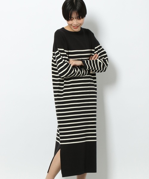 セール 12gバスクボーダーニットワンピース ワンピース Lakole ラコレ のファッション通販 Zozotown