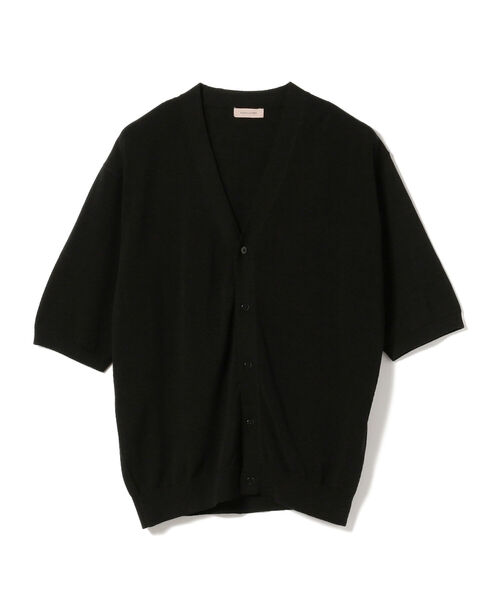 BEAMS LIGHTS（ビームスライツ）の「BEAMS LIGHTS / ハーフスリーブ カーディガン（カーディガン/ボレロ・メンズ・ターコイズブルー/ブラック・M/L/S）」の10枚目の写真