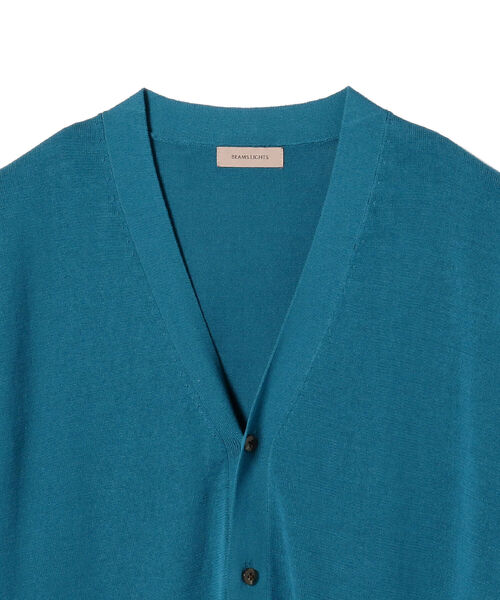 BEAMS LIGHTS（ビームスライツ）の「BEAMS LIGHTS / ハーフスリーブ カーディガン（カーディガン/ボレロ・メンズ・ターコイズブルー/ブラック・M/L/S）」の14枚目の写真