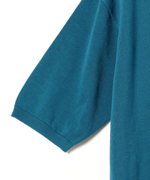 BEAMS LIGHTS（ビームスライツ）の「BEAMS LIGHTS / ハーフスリーブ カーディガン（カーディガン/ボレロ・メンズ・ターコイズブルー/ブラック・M/L/S）」の15枚目の写真