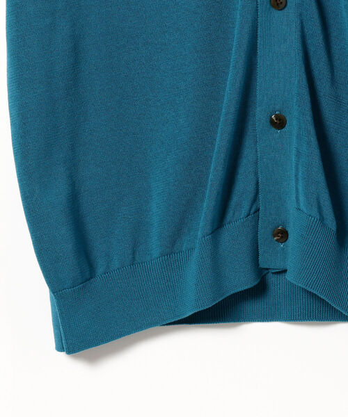 BEAMS LIGHTS（ビームスライツ）の「BEAMS LIGHTS / ハーフスリーブ カーディガン（カーディガン/ボレロ・メンズ・ターコイズブルー/ブラック・M/L/S）」の16枚目の写真