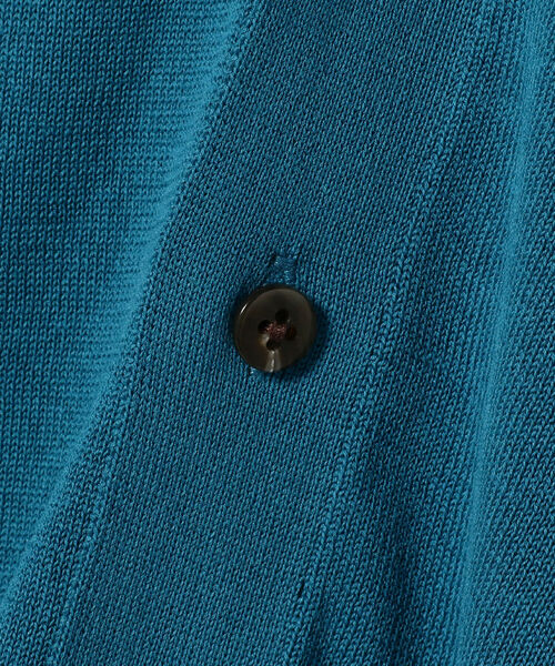 BEAMS LIGHTS（ビームスライツ）の「BEAMS LIGHTS / ハーフスリーブ カーディガン（カーディガン/ボレロ・メンズ・ターコイズブルー/ブラック・M/L/S）」の18枚目の写真