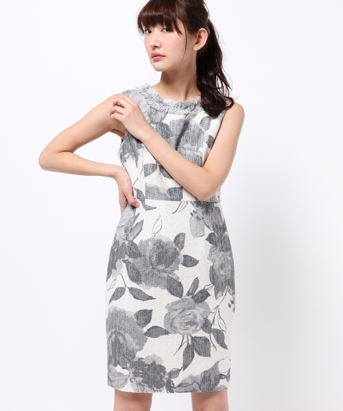 ツイードプリントワンピース　グレースコンチネンタル GRACE CONTINENTAL（グレースコンチネンタル）の「ツィード