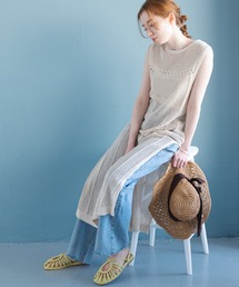 Crisp | メッシュロングニットワンピース(ワンピース)