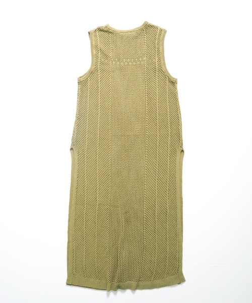 Crisp（クリスプ）の「メッシュロングニットワンピース（ワンピース・レディース・カーキ/アイボリー・FREE）」の22枚目の写真