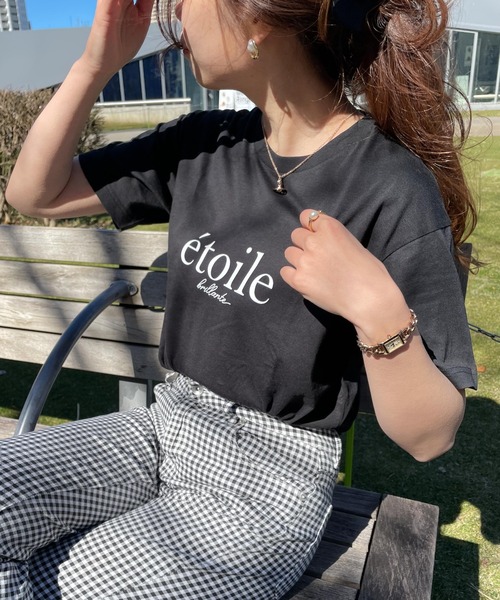 WEGO（ウィゴー）の「WEGO/【WEB限定】ドロップショルダープリントロゴTシャツ（Tシャツ/カットソー・レディース・ホワイト/ブラック/ホワイト系その他/ライトピンク/ライトベージュ・FREE）」の7枚目の写真