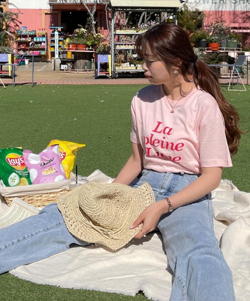 WEGO（ウィゴー）の「WEGO/【WEB限定】ドロップショルダープリントロゴTシャツ（Tシャツ/カットソー・レディース・ホワイト/ブラック/ホワイト系その他/ライトピンク/ライトベージュ・FREE）」の11枚目の写真