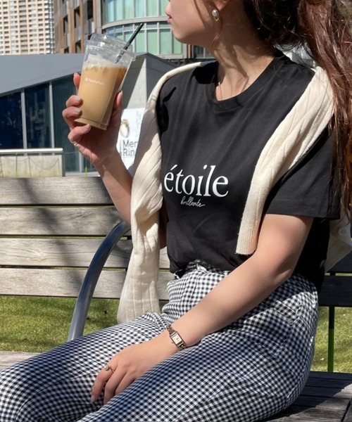 WEGO（ウィゴー）の「WEGO/【WEB限定】ドロップショルダープリントロゴTシャツ（Tシャツ/カットソー・レディース・ホワイト/ブラック/ホワイト系その他/ライトピンク/ライトベージュ・FREE）」の21枚目の写真