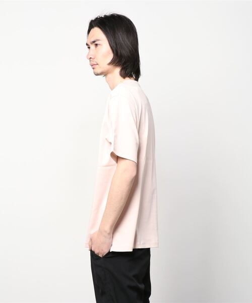 TIGORA(ティゴラ)の「ティゴラ TIGORA SMARTシルケットコットンクルーネックTシャツ(Tシャツ/カットソー・メンズ・ホワイト/スモークピンク/ブラック・L/S/LL/3L/M)」の4枚目の写真