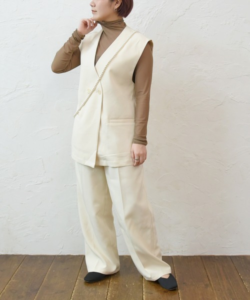 sango(sango)の「タックセンタープレスパンツ(スラックス・レディース・イエロー/ベージュ/アイボリー・FREE)」の17枚目の写真