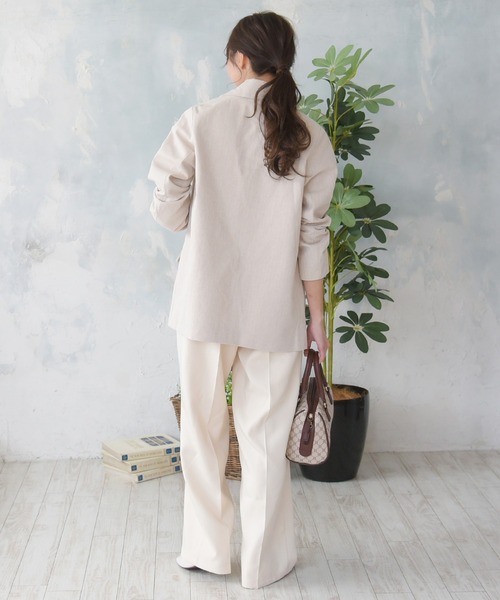 sango(sango)の「タックセンタープレスパンツ(スラックス・レディース・イエロー/ベージュ/アイボリー・FREE)」の11枚目の写真