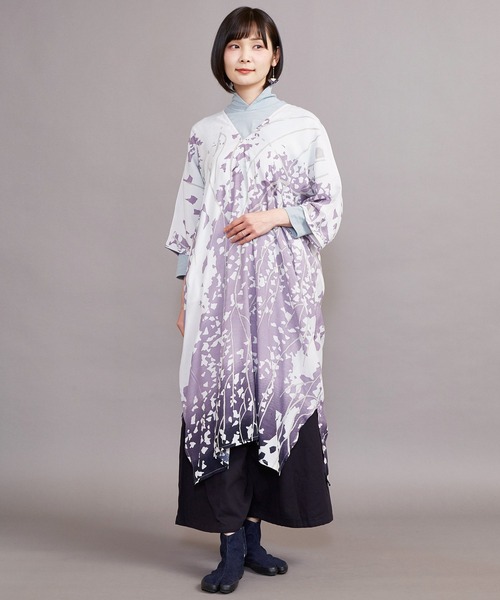 カヤ（カヤ）の「【カヤ】春の錦ワンピース（ワンピース・レディース・ブラック/パープル/ネイビー・FREE）」の3枚目の写真