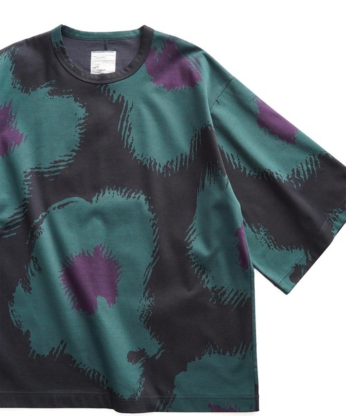 SHAREEF（シャリーフ）の「FLOWER JQ S/S BIG-T（Tシャツ/カットソー・メンズ・パープル/グリーン・1/2/3）」の4枚目の写真