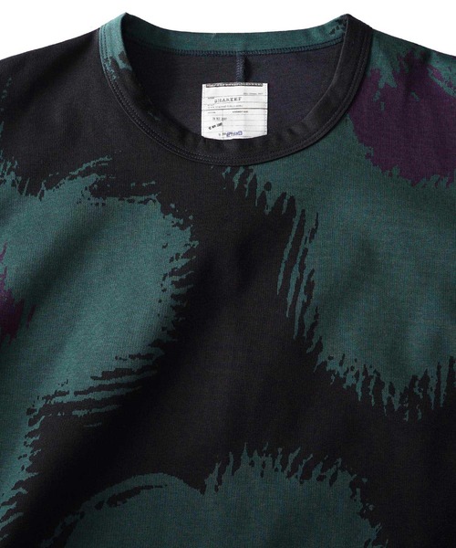 SHAREEF（シャリーフ）の「FLOWER JQ S/S BIG-T（Tシャツ/カットソー・メンズ・パープル/グリーン・1/2/3）」の5枚目の写真