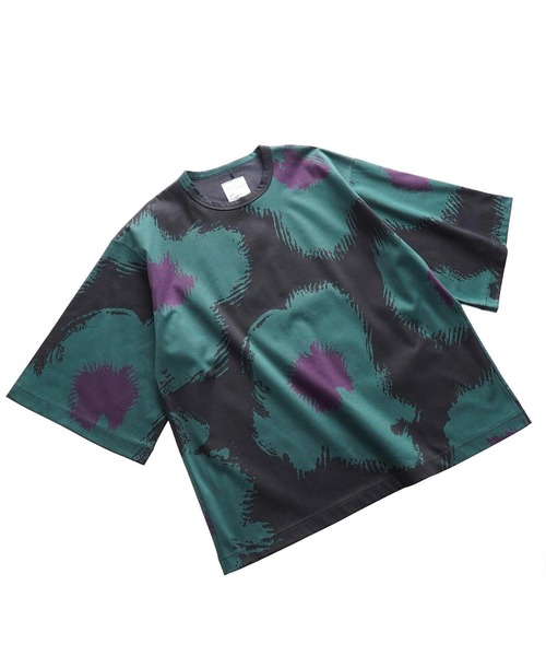 SHAREEF（シャリーフ）の「FLOWER JQ S/S BIG-T（Tシャツ/カットソー・メンズ・パープル/グリーン・1/2/3）」の7枚目の写真