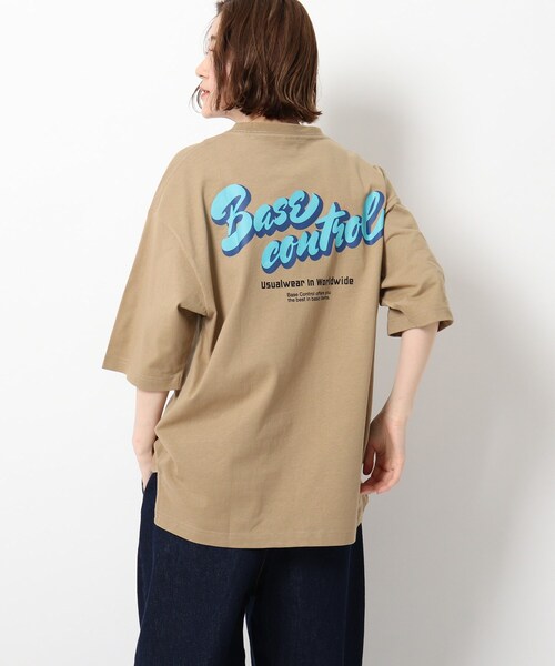 BASECONTROL(ベースコントロール)の「◆ロゴグラフィックバリエーション コットン天竺 半袖Tシャツ(Tシャツ/カットソー・レディース・アイボリー/ブラック系/ブラック系1/ベージュ系/ベージュ系1/アイボリー系/アイボリー系1/ブルー系5/ブルー系6/ライトブルー/ブラック/ベージュ・99)」の6枚目の写真