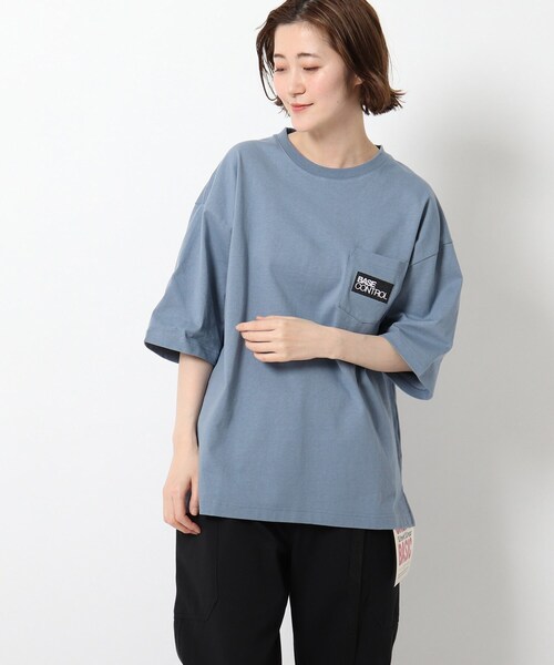 BASECONTROL(ベースコントロール)の「◆ロゴグラフィックバリエーション コットン天竺 半袖Tシャツ(Tシャツ/カットソー・レディース・アイボリー/ブラック系/ブラック系1/ベージュ系/ベージュ系1/アイボリー系/アイボリー系1/ブルー系5/ブルー系6/ライトブルー/ブラック/ベージュ・99)」の10枚目の写真