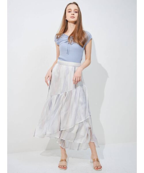 MERCURYDUO（マーキュリーデュオ）の「2WAYリボンコンパクトニット（ニット/セーター・レディース・オフホワイト/ブラック/ブルー/ラベンダー・FREE）」の8枚目の写真