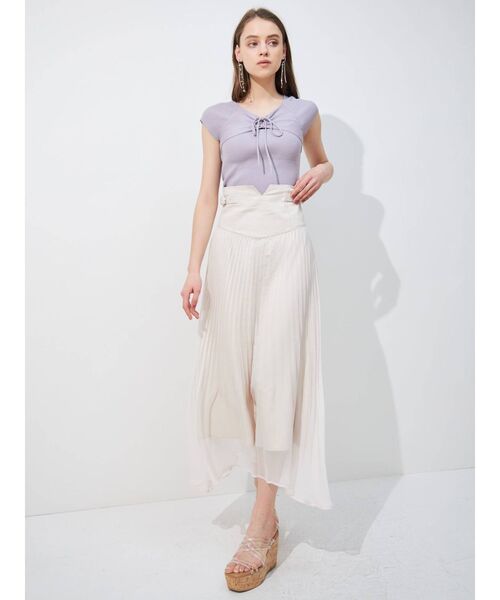 MERCURYDUO（マーキュリーデュオ）の「2WAYリボンコンパクトニット（ニット/セーター・レディース・オフホワイト/ブラック/ブルー/ラベンダー・FREE）」の13枚目の写真