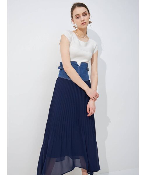 MERCURYDUO（マーキュリーデュオ）の「2WAYリボンコンパクトニット（ニット/セーター・レディース・オフホワイト/ブラック/ブルー/ラベンダー・FREE）」の17枚目の写真