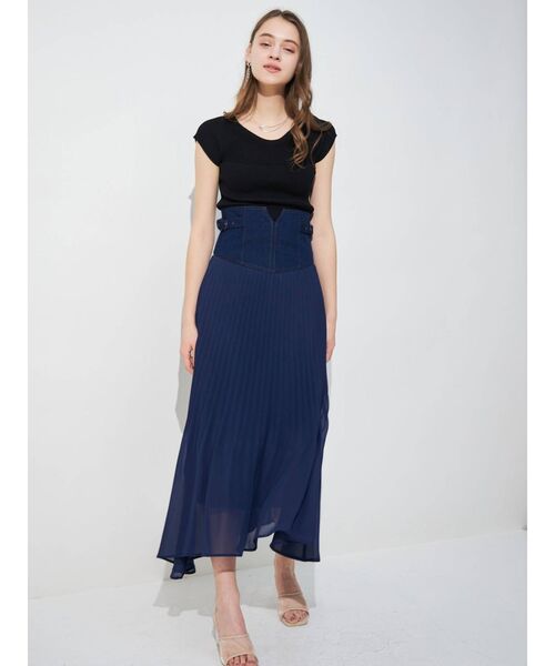 MERCURYDUO（マーキュリーデュオ）の「2WAYリボンコンパクトニット（ニット/セーター・レディース・オフホワイト/ブラック/ブルー/ラベンダー・FREE）」の19枚目の写真