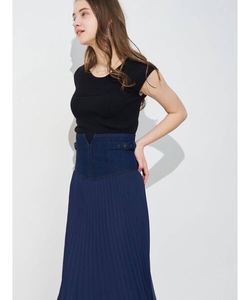 MERCURYDUO（マーキュリーデュオ）の「2WAYリボンコンパクトニット（ニット/セーター・レディース・オフホワイト/ブラック/ブルー/ラベンダー・FREE）」の20枚目の写真